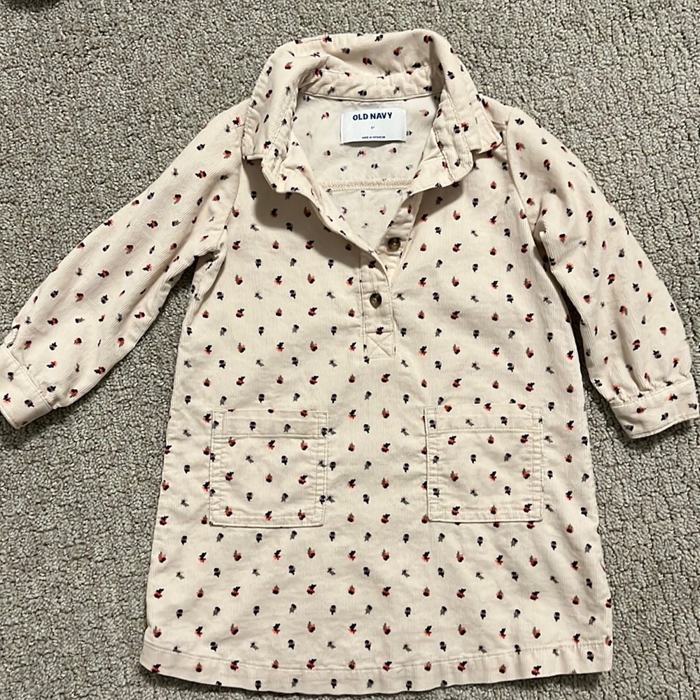 Corduroy toddler dress.